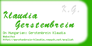 klaudia gerstenbrein business card